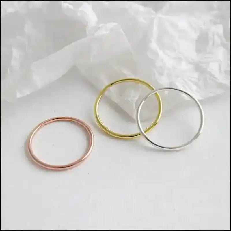 1.2 line ring Korea S925 sterling silver thin light surface