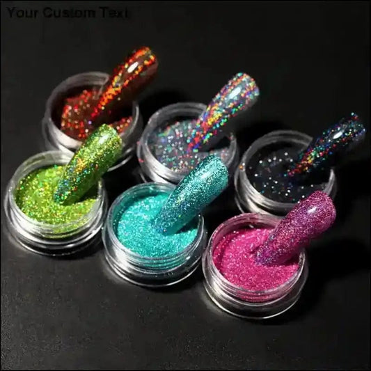 1 Box Hot Sale Holographics Nail Powders Laser Shiny