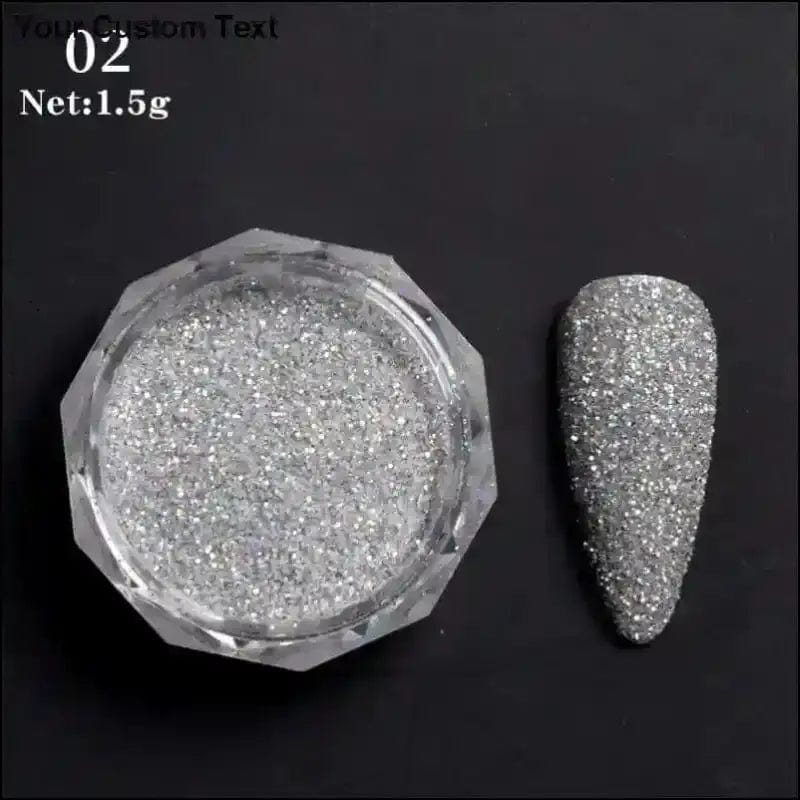 1 Box Hot Sale Holographics Nail Powders Laser Shiny