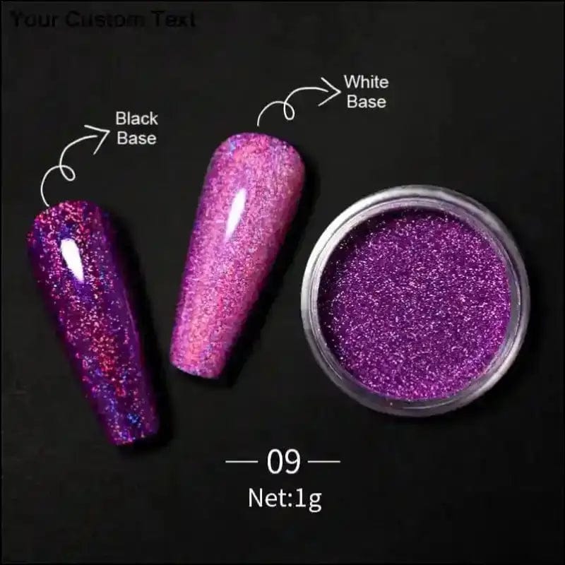 1 Box Hot Sale Holographics Nail Powders Laser Shiny