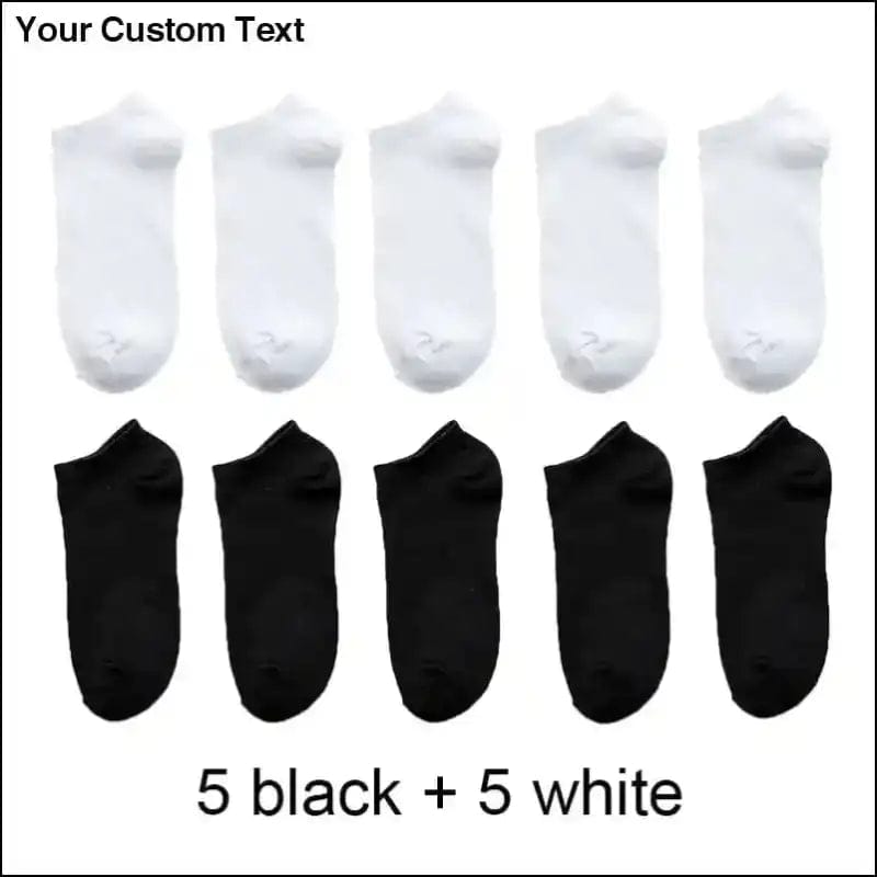 10 Pairs Women Breathable Sports socks Solid Color Boat