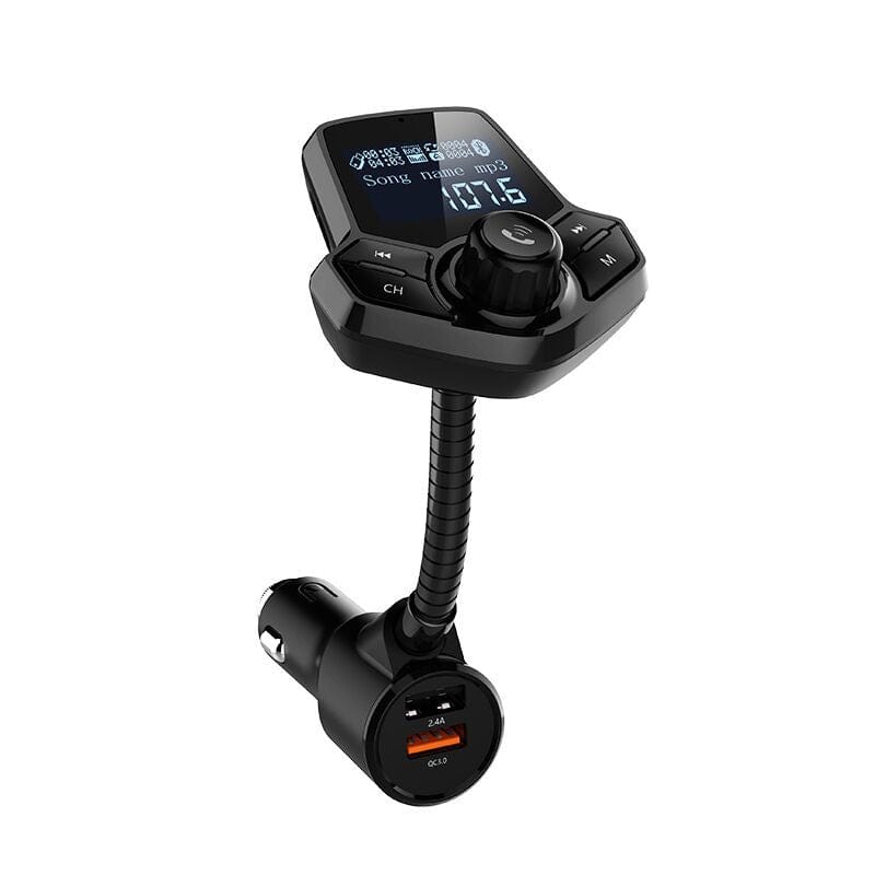 Car MP3 modern big screen lyrics show qc3.0 Bluetooth car charger FM transmitter car MP3