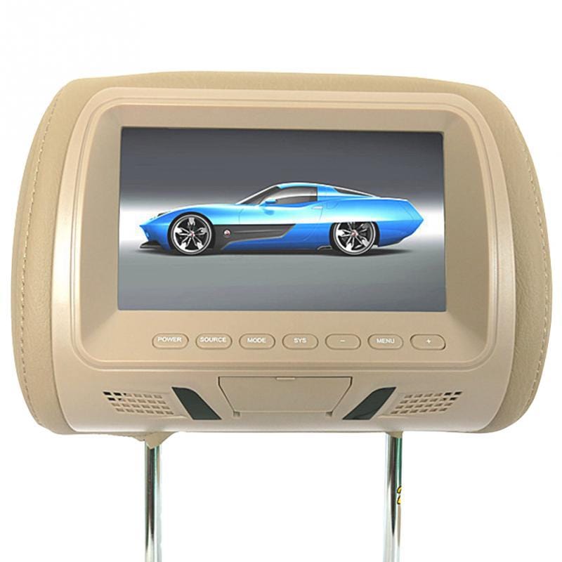 GM 7-inch headrest display car two video input car lean pillow high-definition rear liquid crystal display