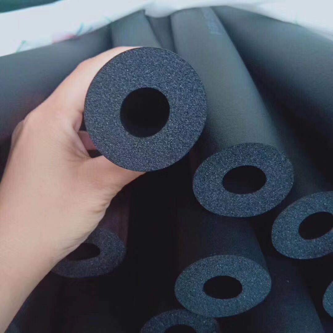 B1-level flame retardant air conditioning pipe rubber and plastic pipe black closed hole rubber-placed aluminum foil composite rubber