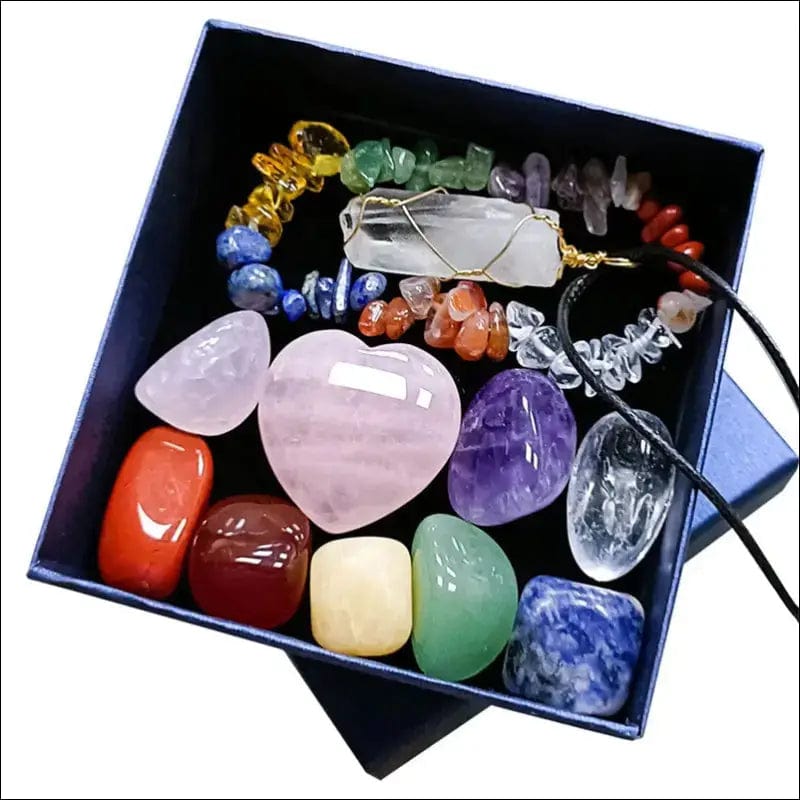 11pcs/Set Natural Healing Crystal Stone Chakras Bracelet