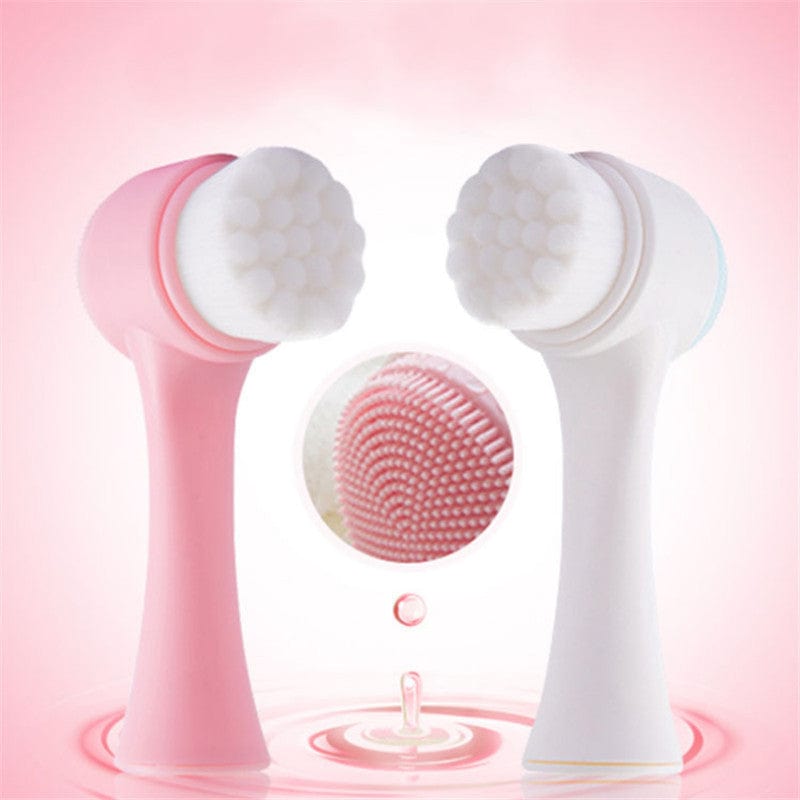3D double-sided washing brush soft hair silicone washing machine deep cleaning pore cleansing instrument manual cleansing brush
