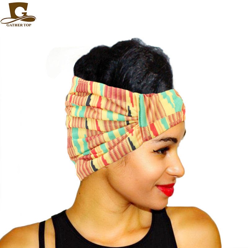 African print wide headband, hair tie, women's headscarf, European and American popular headwear TD-184B