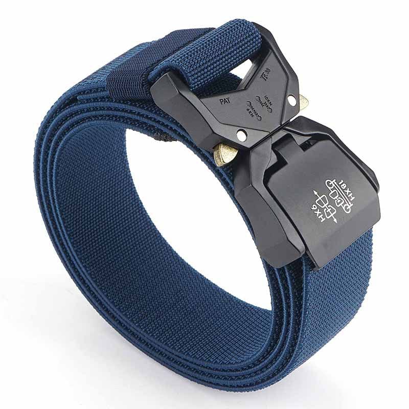 2020 new outdoor tactical belt aluminum alloy lightweight belt elastic weaving custom logo