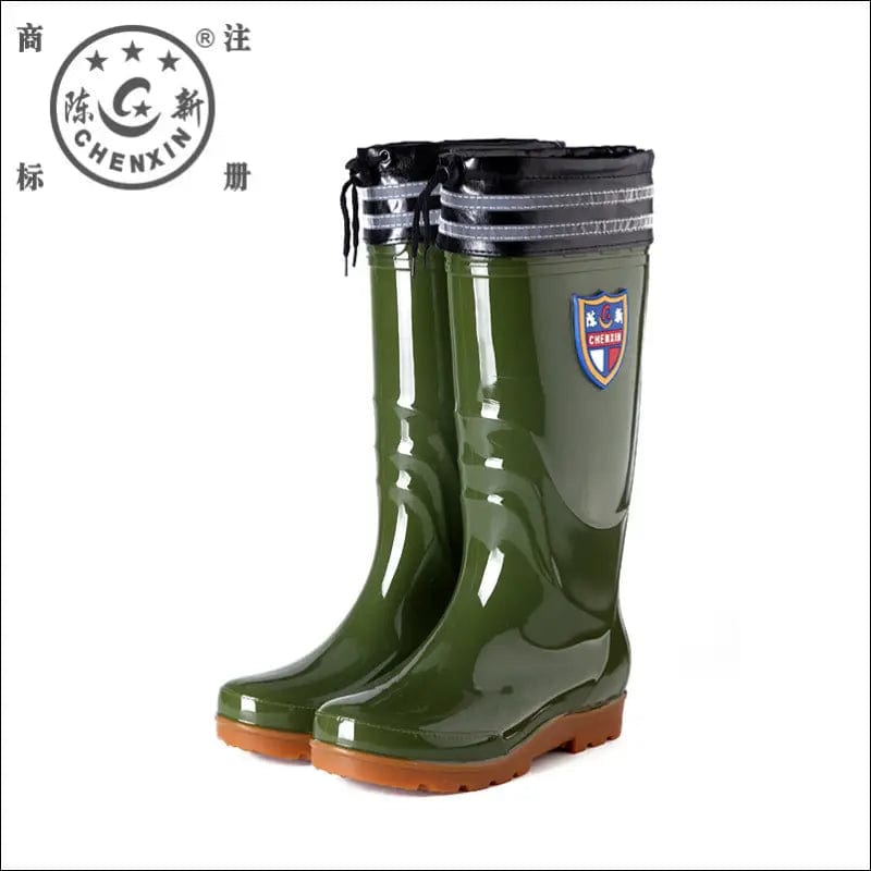 1388 Chen Xin warm rain boots water shoes men’s high tube