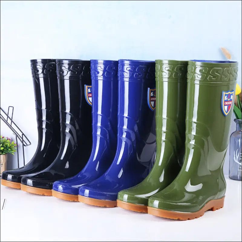 1388 Chen Xin warm rain boots water shoes men’s high tube