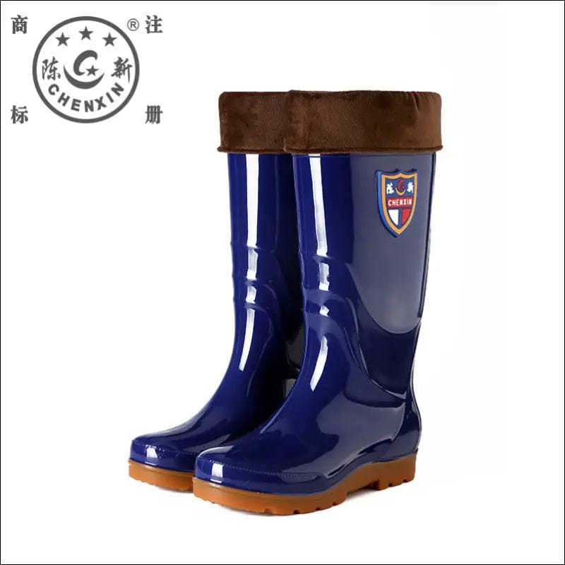 1388 Chen Xin warm rain boots water shoes men’s high tube