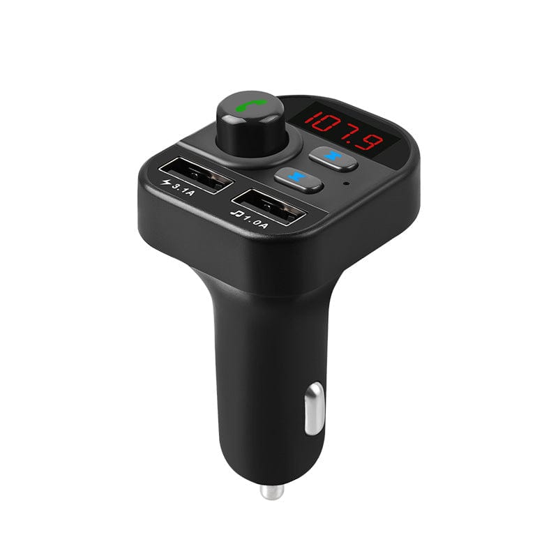 Car charger MP3 Bluetooth player FM transmitter inserted U disk phone radio hands-free car charger