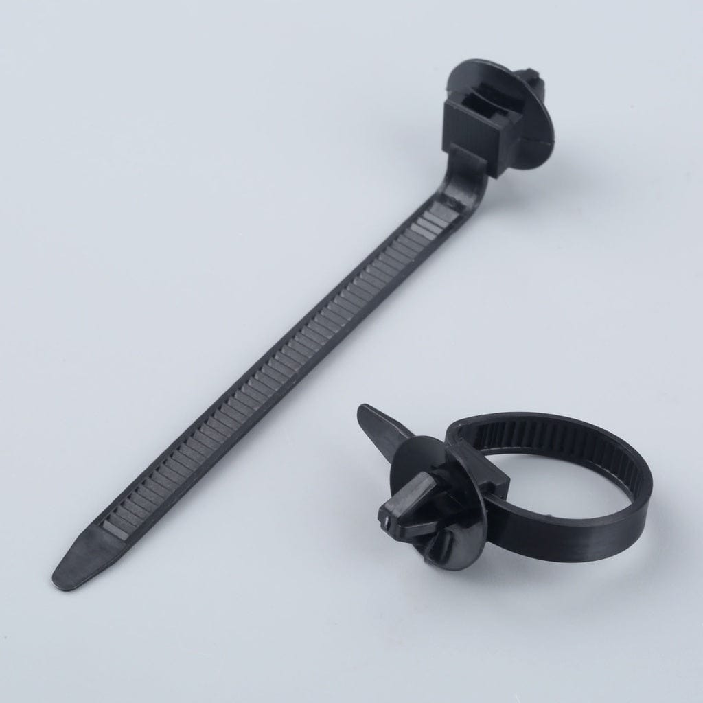 20pcs Car Nylon Tie Wrap Cable Fixed Fasteners Clips Black Car Cable Fastening Zip Strap, For All Cars Auto Fastener