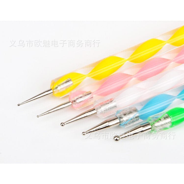 Nail brush 5 sets of nail nails drill pen double head nails acrylic point diamond pen manufacturers wholesale