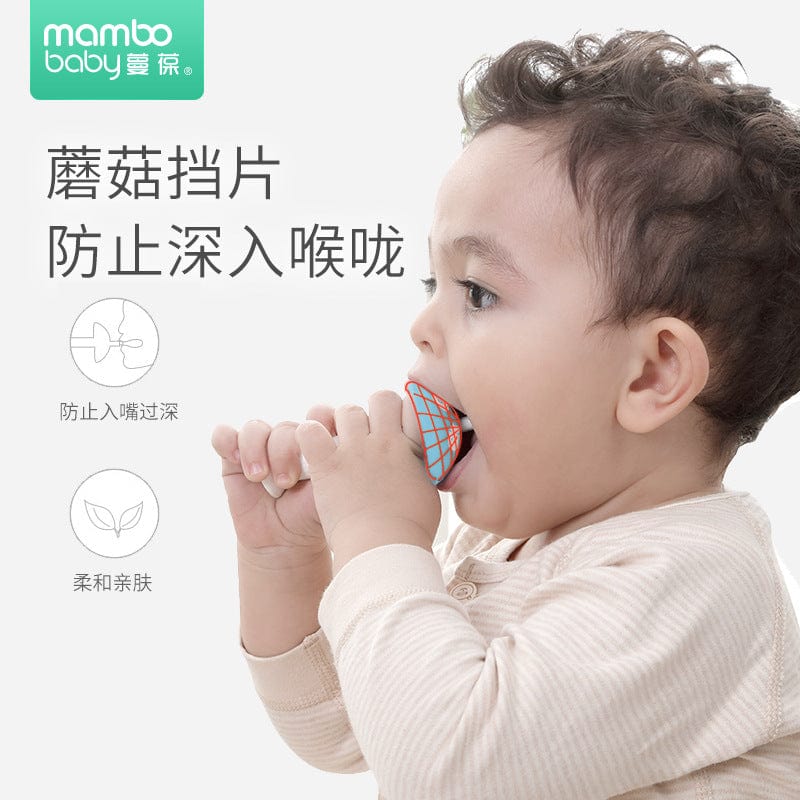 Factory direct sales Manbao baby three-stage milk toothbrush infant silicone oral cleaning anti-moth toothbrush explosion model