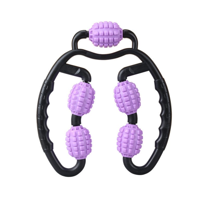 5-wheel massager leg clipper stovepipe hand-held ring muscle relaxation foam shaft fitness yoga five-wheel massager