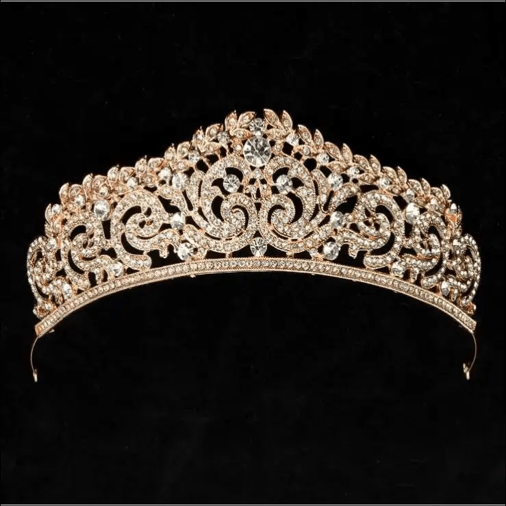 2019 New Fashion Baroque Luxury Crystal AB Bridal Crown