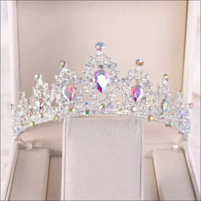 2019 New Fashion Baroque Luxury Crystal AB Bridal Crown