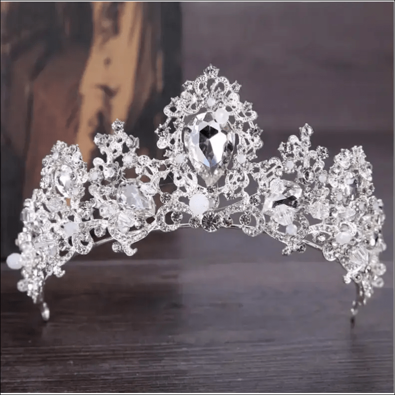 2019 New Fashion Baroque Luxury Crystal AB Bridal Crown