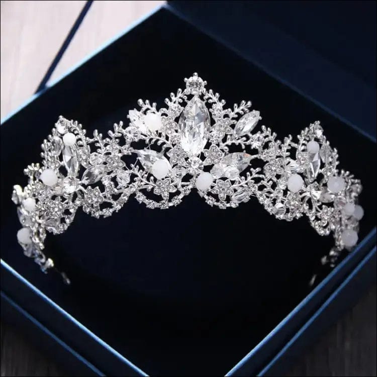 2019 New Fashion Baroque Luxury Crystal AB Bridal Crown