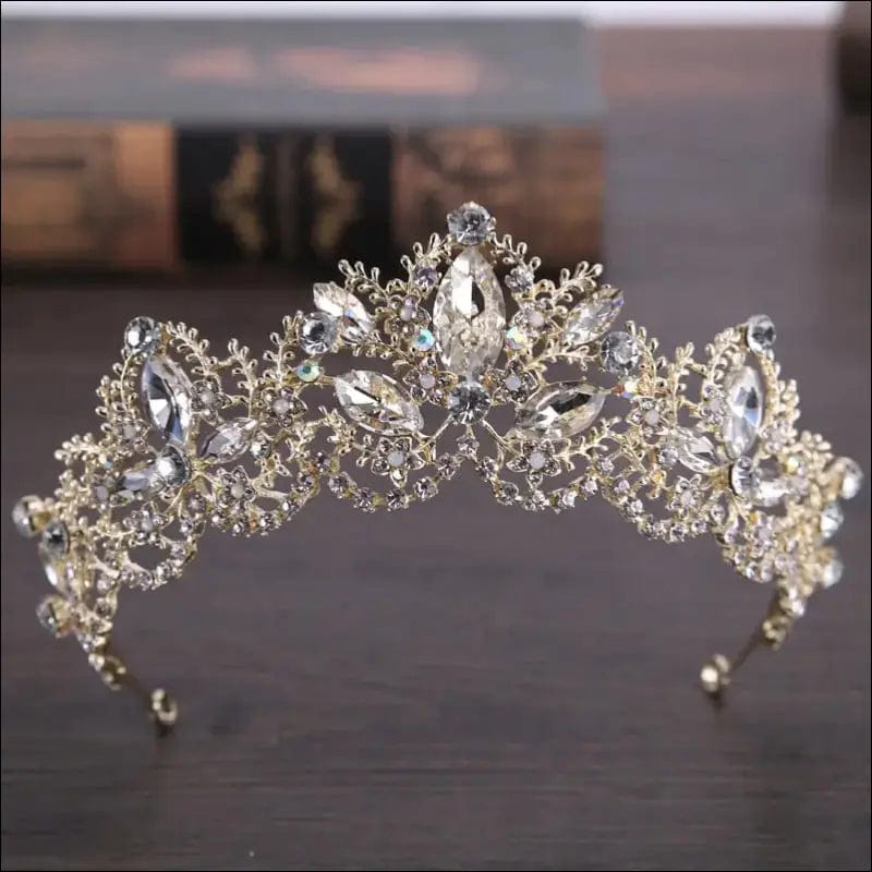 2019 New Fashion Baroque Luxury Crystal AB Bridal Crown