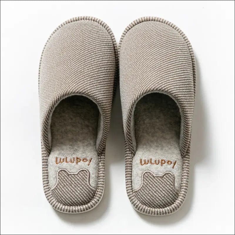 2020 new home cotton slippers female autumn and winter