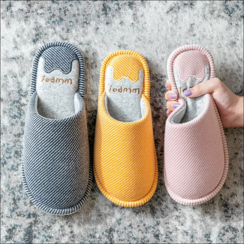 2020 new home cotton slippers female autumn and winter