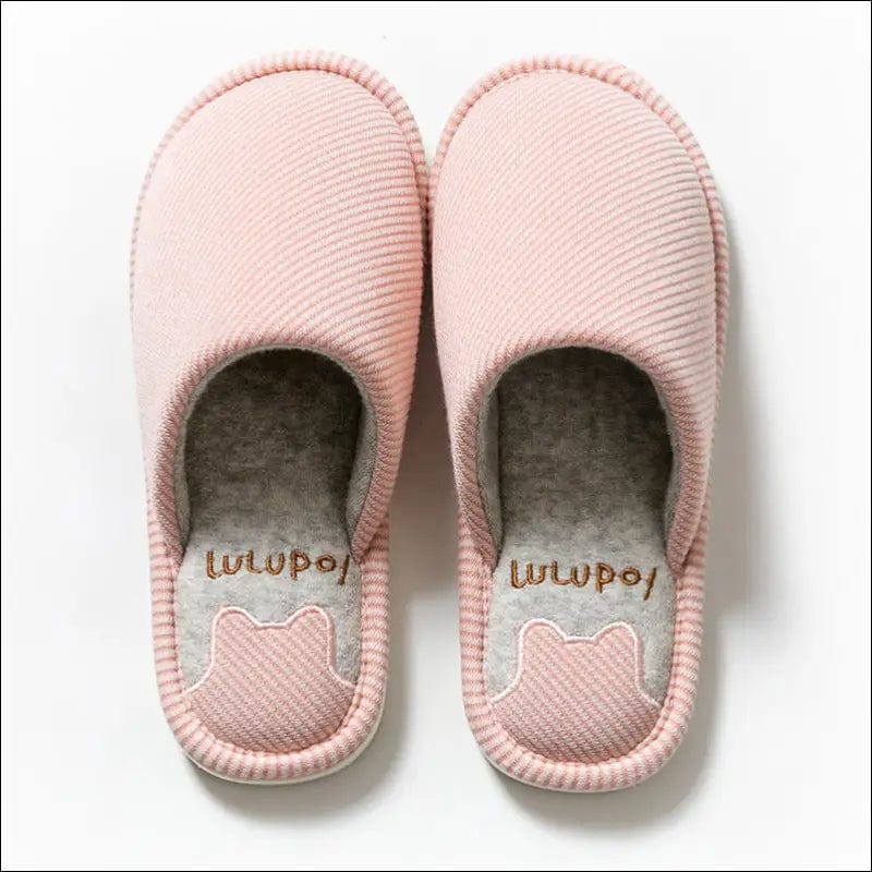 2020 new home cotton slippers female autumn and winter