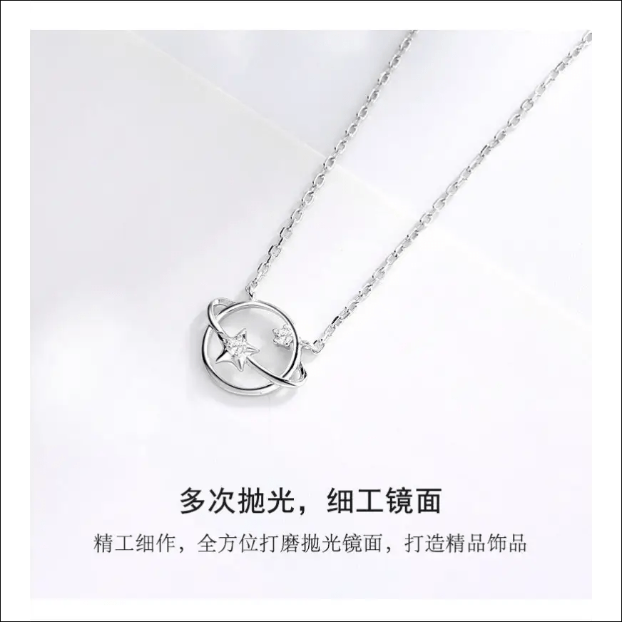 2020 new type chain 925 silver short clavicle temperament