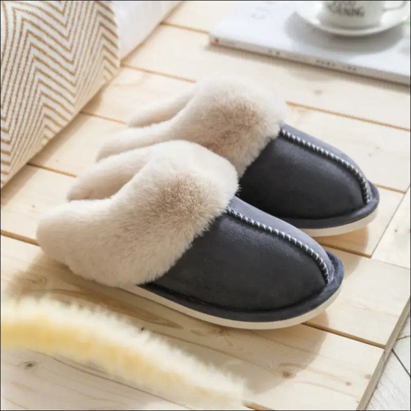 2020 suede cotton slippers home autumn and winter couple