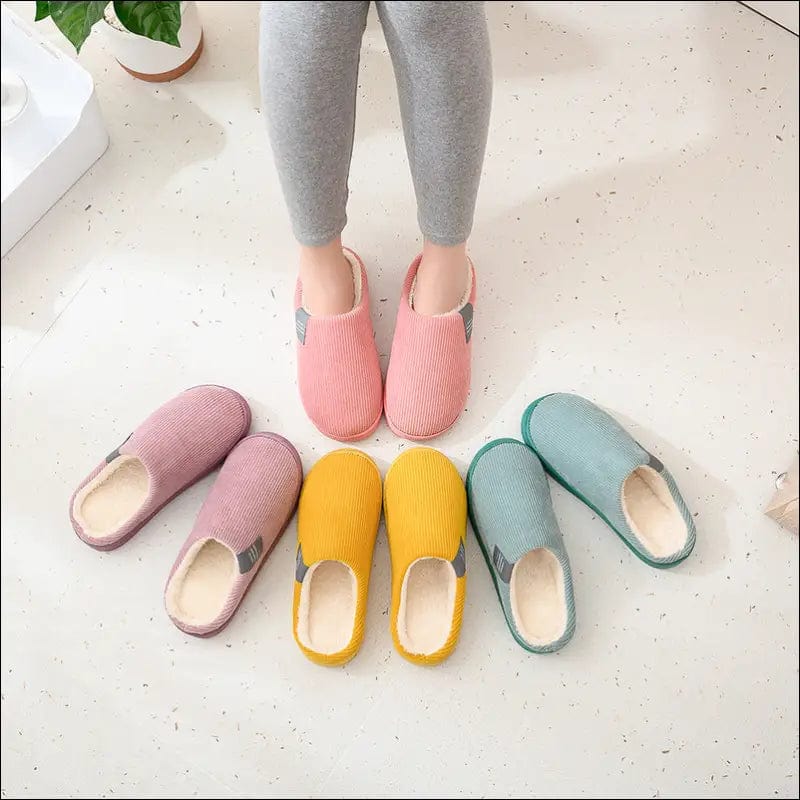 2020 Winter Cotton Slippers Couple Home Indoor Drag Warm