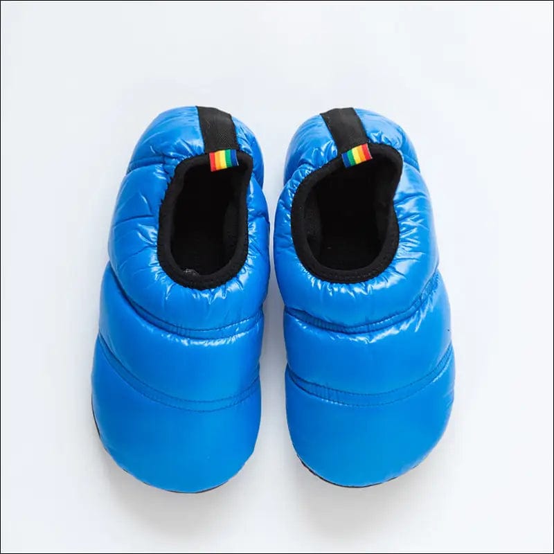 2020 winter multi-color waterproof down cotton slip shoes