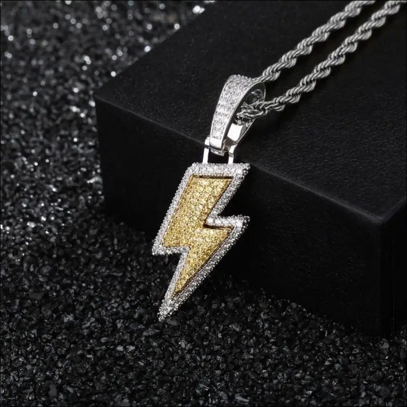 2021 Jewelry Fashion Retro Full Zircon Lightning Necklace