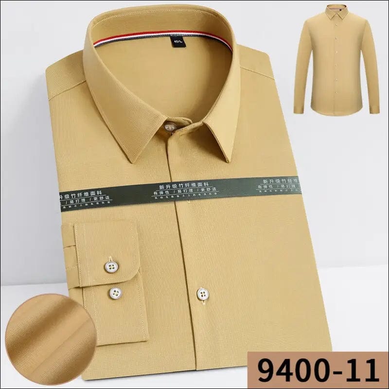 2021 New Men’s Fashion Bamboo Fiber Dress Shirts For Man