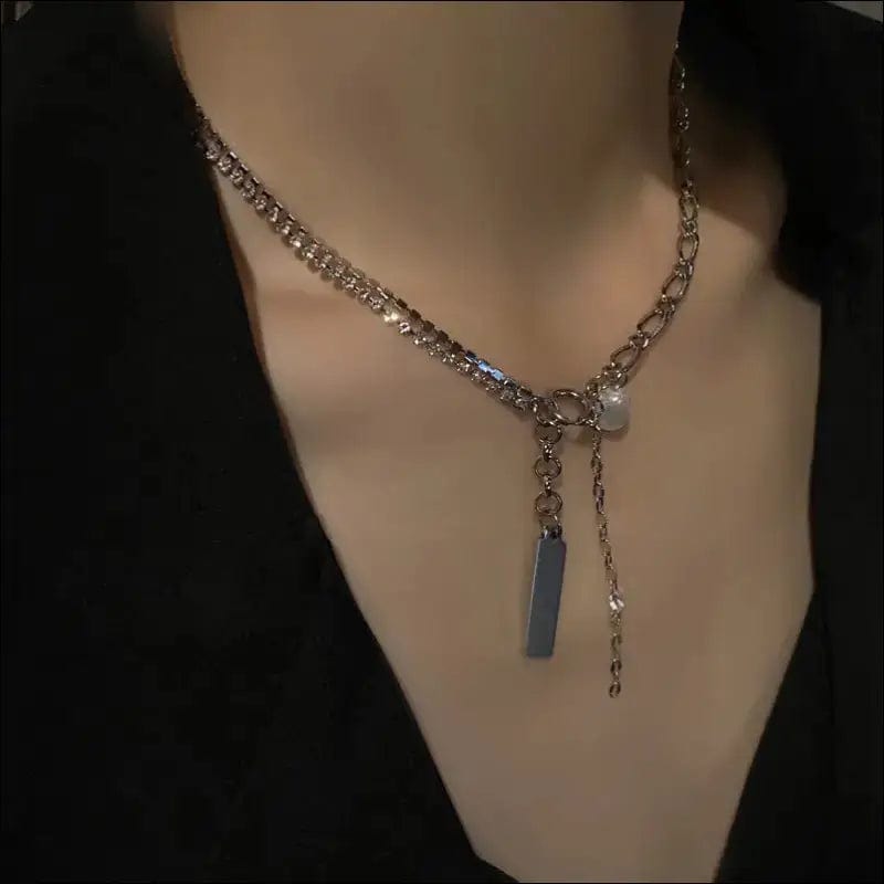 2021 new necklace female clavicle chain INS hip hop light