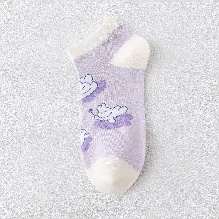 2021 new sock female spring and summer thin cotton boat