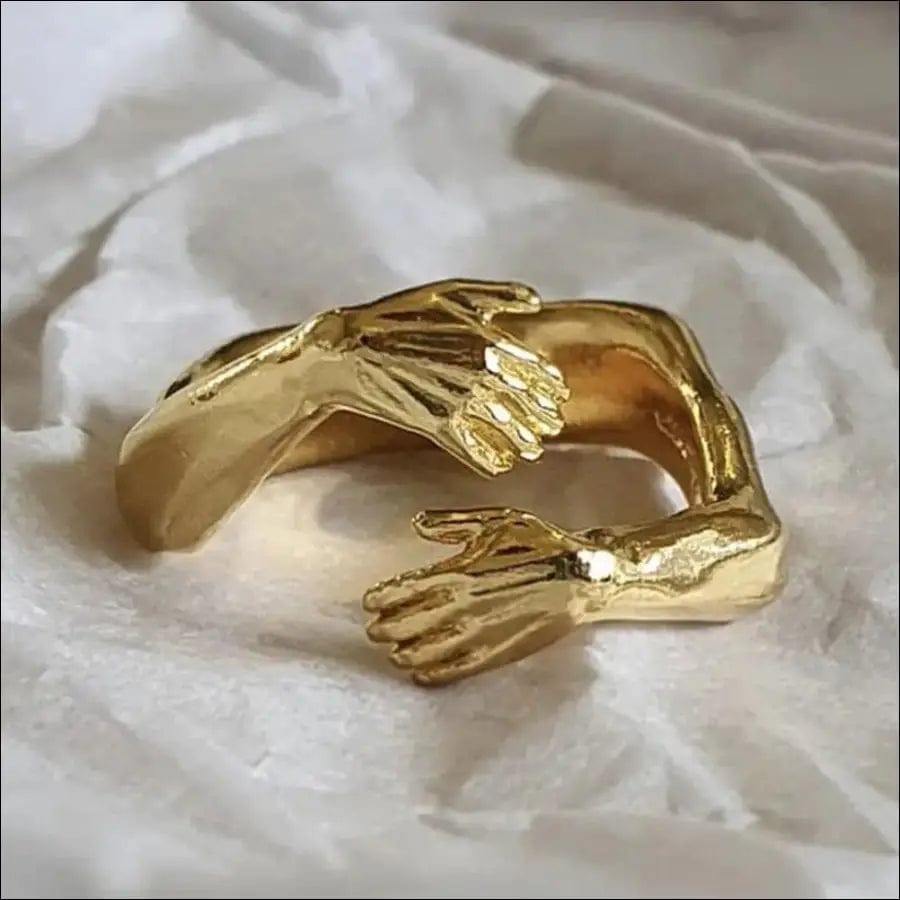 2021 New Women Girls Hand Rizeable Ring Creative Love Hug