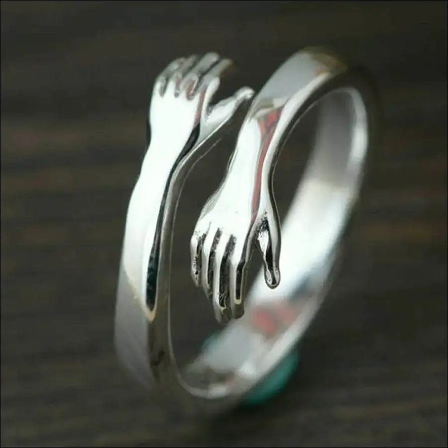 2021 New Women Girls Hand Rizeable Ring Creative Love Hug