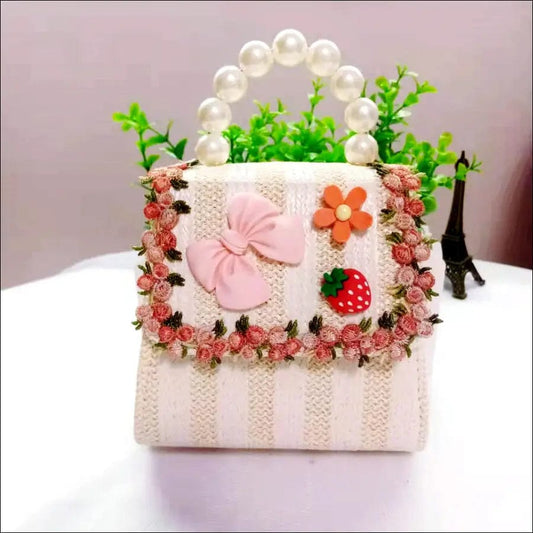 2021 summer new fashion flower side grass wrapper pearl hand