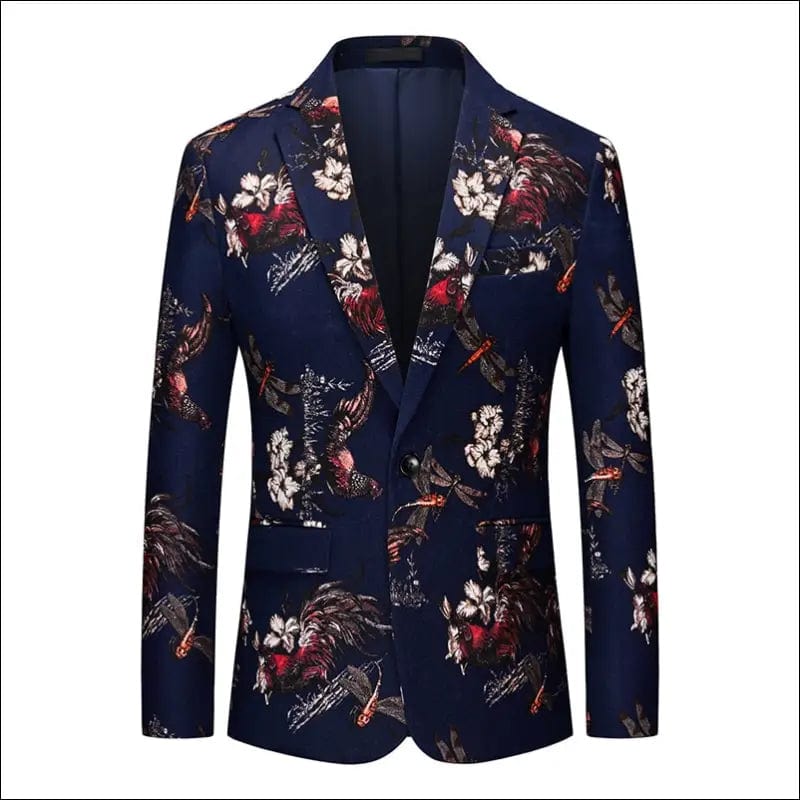 2022 British Style Men Version Printed Perform Blazer