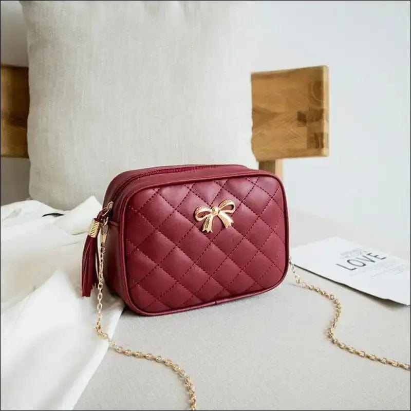 2022 New Fashion Female Shoulder Bag Rhombus Embroidered