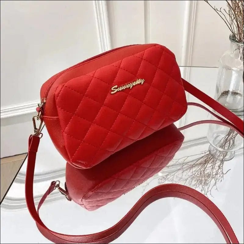 2022 New Fashion Female Shoulder Bag Rhombus Embroidered