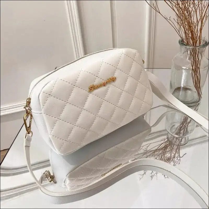 2022 New Fashion Female Shoulder Bag Rhombus Embroidered