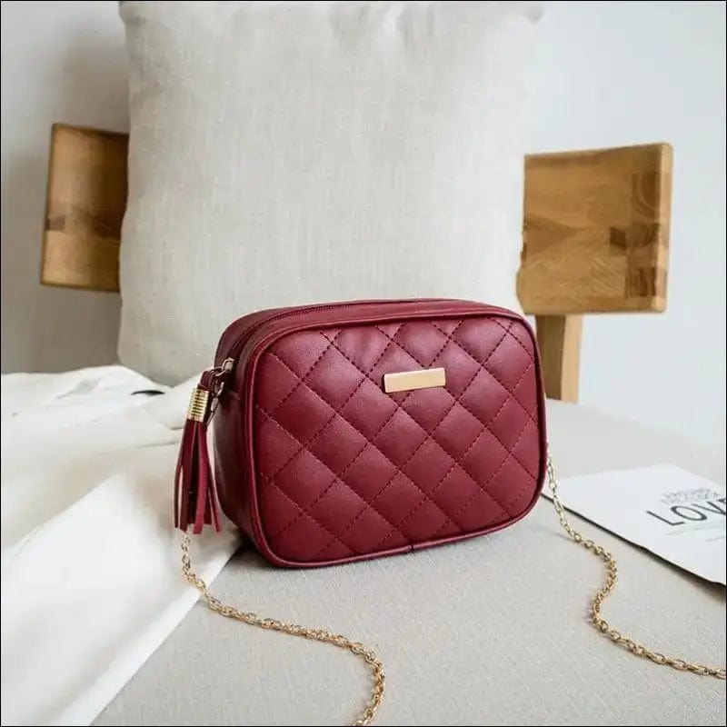 2022 New Fashion Female Shoulder Bag Rhombus Embroidered