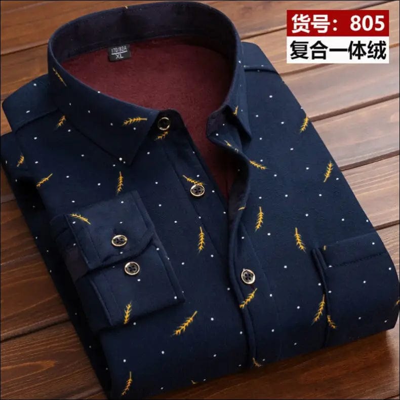 2022 winter Men’s fashion smart casual warm long Sleeve