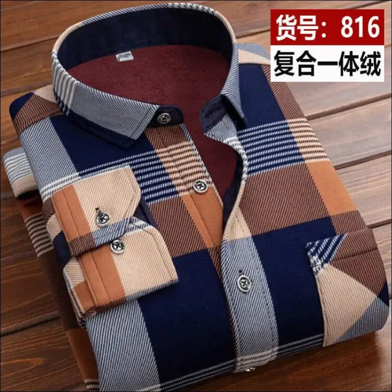 2022 winter Men’s fashion smart casual warm long Sleeve