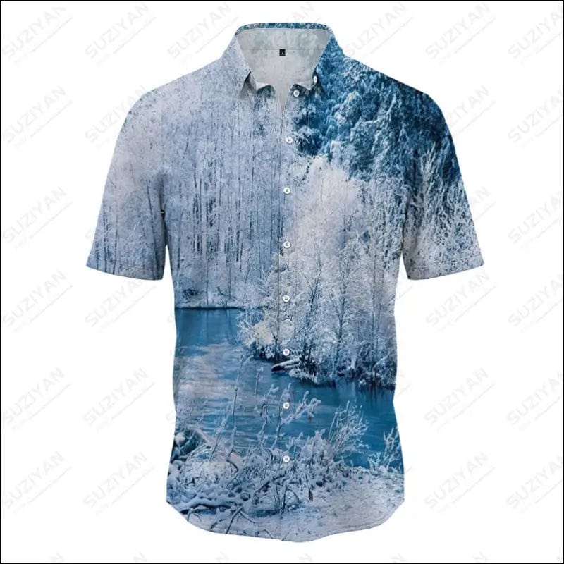 2023 Hot Selling Hawaiian Shirts Men’s Dolphin 3D Printing