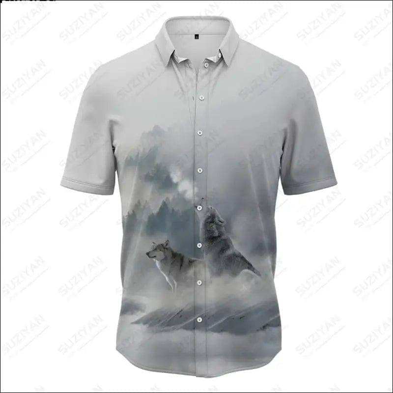 2023 Hot Selling Hawaiian Shirts Men’s Dolphin 3D Printing