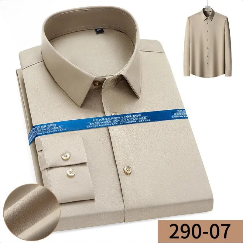 2023 long-sleeved shirt Men’s spring and autumn business