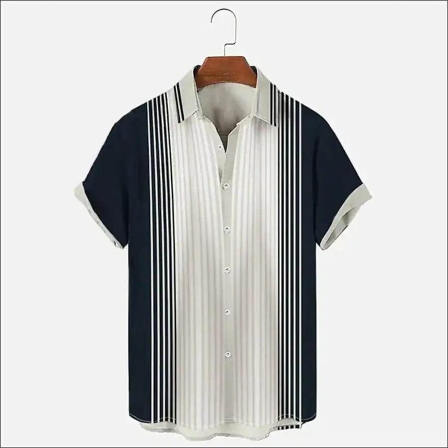 2023 Stripes Simple Casual shirts men European Size Men’s